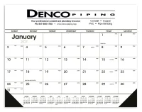 Triumph® Calendars Black & White Desk Pad with Vinyl Corners