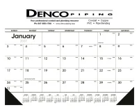Triumph® Calendars Black & White Desk Pad with Vinyl Corners