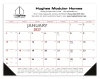 Triumph® Calendars Red & Black Desk Pad with Vinyl Corners