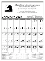 Triumph® Calendars Black & White Contractor Memo Calendar