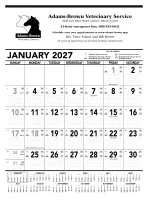 Triumph® Calendars Black & White Contractor Memo Calendar