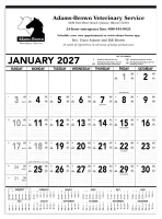 Triumph® Calendars Black & White Contractor Memo Calendar