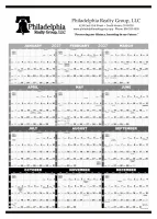 Triumph® Calendars Black & White Time Management Span-A-Year Non-Laminated Calendar