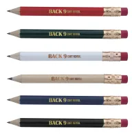Round Golf Pencil with Eraser