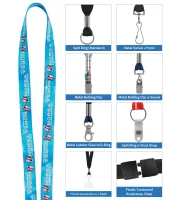Good Value™ 1/2" RPET Fine-Print Lanyard