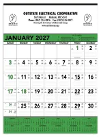 Triumph® Calendars Green & Black Contractor Memo Calendar