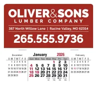 Triumph® Calendars Press-N-Stick XL Header with 3-Month Horizontal Calendar