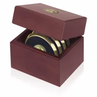 JAFFA® Four Coasters with Solid Cherry Chest