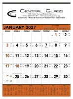 Triumph® Calendars Orange & Black Contractor Memo Calendar