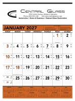 Triumph® Calendars Orange & Black Contractor Memo Calendar