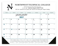 Triumph® Calendars Blue & Black Desk Pad with Vinyl Corners