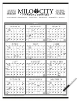 Triumph® Calendars Black & White Span-A-Year Laminated w/Marker Calendar