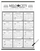 Triumph® Calendars Black & White Span-A-Year Laminated w/Marker Calendar