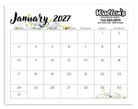 Triumph® Calendars Small Monthly Desk Pad - Floral