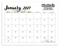 Triumph® Calendars Small Monthly Desk Pad - Floral