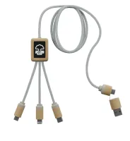 SCX Innovative Design™ 5-in-1 Bamboo Charging Cable 2A