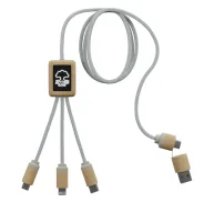 SCX Innovative Design™ 5-in-1 Bamboo Charging Cable 2A