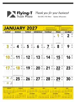 Triumph® Calendars Yellow & Black Contractor Memo Calendar