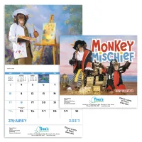 Good Value™ Monkey Mischief - Stapled Calendar