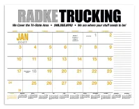 HotLine® Products 13-Month Desk Pad Calendar