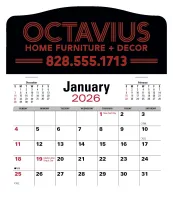 Triumph® Calendars Press-N-Stick Jumbo Header with 3-Month Calendar