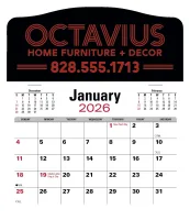 Triumph® Calendars Press-N-Stick Jumbo Header with 3-Month Calendar