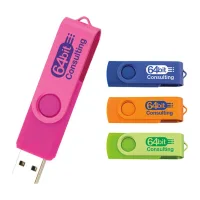 Universal Source® 4 GB Two Tone Folding USB 2.0 Flash Drive