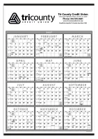 Triumph® Calendars Black & White Span-A-Year Non-Laminated Calendar