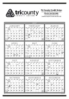Triumph® Calendars Black & White Span-A-Year Non-Laminated Calendar