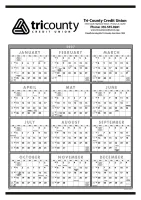 Triumph® Calendars Black & White Span-A-Year Non-Laminated Calendar