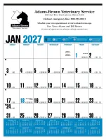 HotLine® Products Yearly Record® Blue Calendar