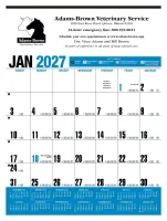 HotLine® Products Yearly Record® Blue Calendar