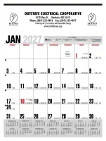HotLine® Products Yearly Record® Gray with Red Calendar