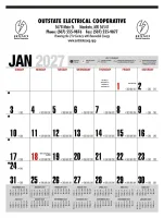 HotLine® Products Yearly Record® Gray with Red Calendar