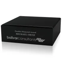 JAFFA® Square Black Glass Base