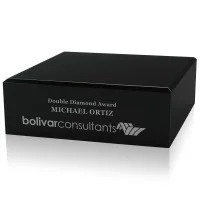JAFFA® Square Black Glass Base