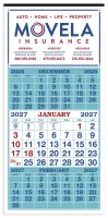 Skinner & Kennedy® 3-Month Display 12-Sheet Calendar