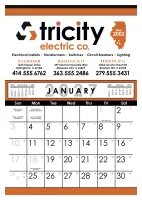 Skinner & Kennedy® Commercial 12-Sheet Calendar