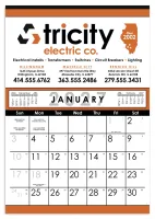 Skinner & Kennedy® Commercial 12-Sheet Calendar