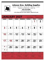 Triumph® Calendars Red & Black Contractor Memo Calendar