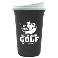 Garyline® Varsity Double-Wall Tumbler with Liner and Slider Lid - 16 oz.