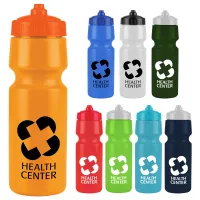 24 Oz. The Mighty Shot Sports Bottle w/Valve Lid
