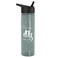 Garyline® Slim Fit RPET Bottle with Flip-Straw Lid - 24 oz.