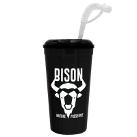 Garyline® Supersize Stadium Cup with Straw Lid - 32 oz.