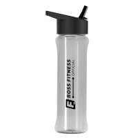 Garyline® Boss Embossed RPET Bottle with Flip-Straw Lid - 26 oz.