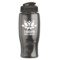 27 Oz. Poly-Pure Transparent Bottle w/Flip Lid