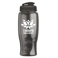 27 Oz. Poly-Pure Transparent Bottle w/Flip Lid