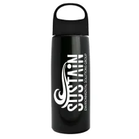 26 Oz. Metalike Flair Bottle w/Oval Crest Lid