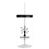 Garyline® Tritan® Mason Jar with Lid and Straw - 27 oz.