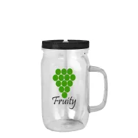 Garyline® Tritan® Mason Jar with Handle, Lid, and Straw - 27 oz.